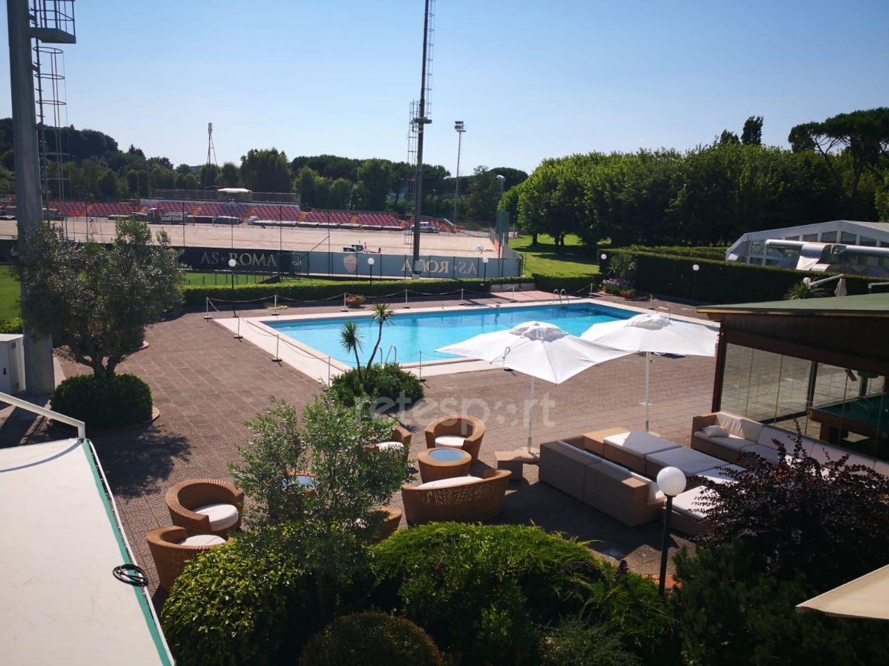 Trigoria, seduta mattutina tra palestra e piscina