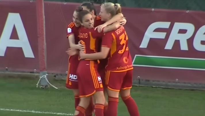 Roma Femminile, la ‘medicina’ Champions funziona anche in A: le due perle di Giugliano e Giacinti contro il Milan – VIDEO