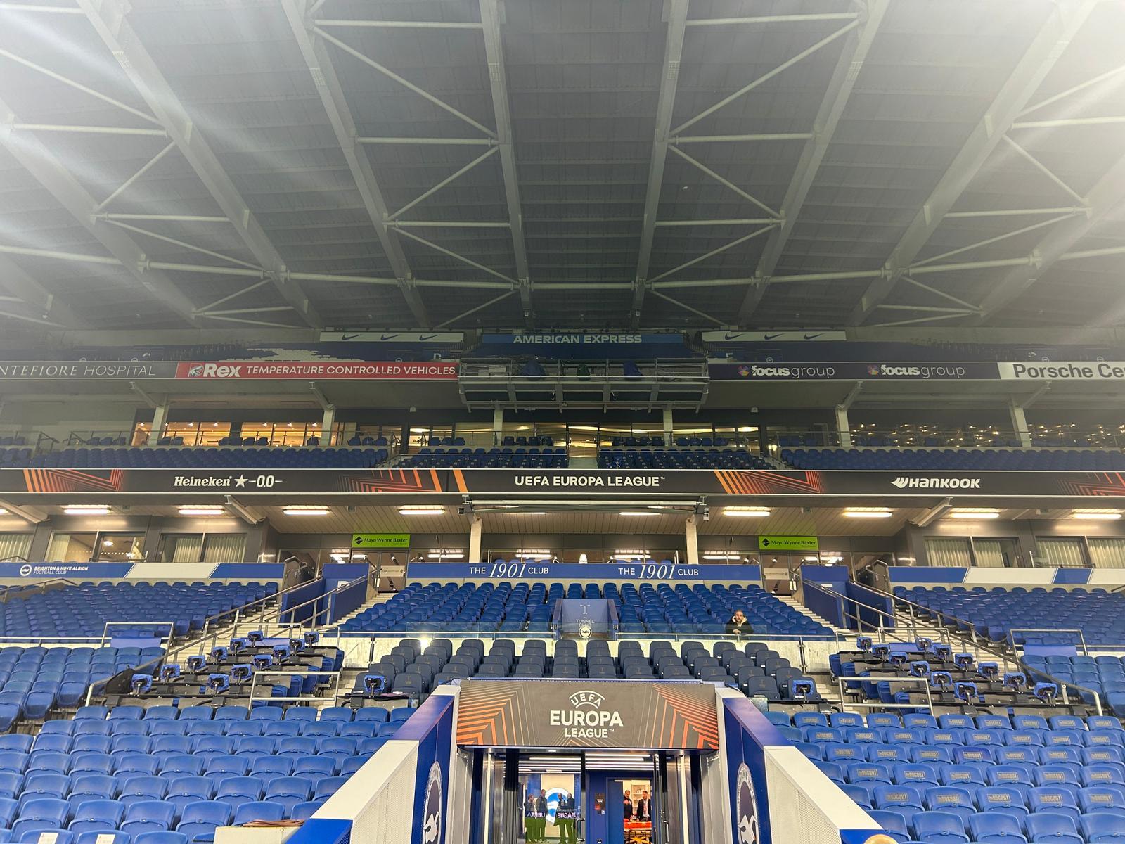 Brighton, ecco il Falmer Stadium: attesi 2 mila tifosi giallorossi