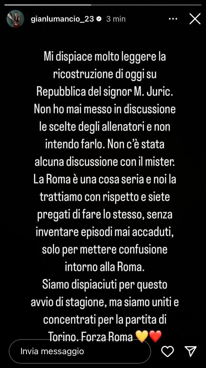 Instagram, Mancini: ”Non c’è stata alcuna discussione con De Rossi. La Roma è una cosa seria” (FOTO)