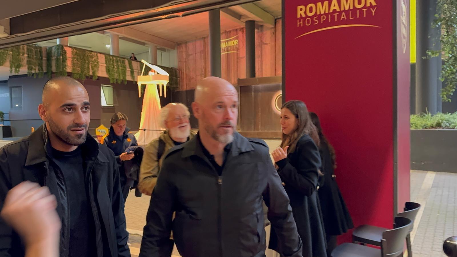 Ten Hag presente allo stadio Olimpico per Roma-Juve – VIDEO
