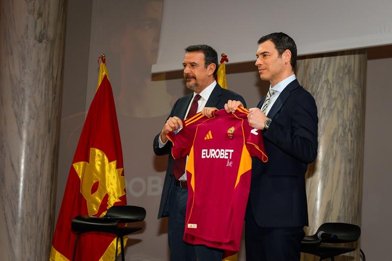 Eurobet.live e la Roma, Gandler: “Lavoriamo per la crescita del brand e sul centenario”. Gasp: “Maglia più bella ora” – FOTO