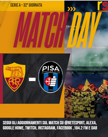 Roma-Pisa, come seguire il match su Retesport