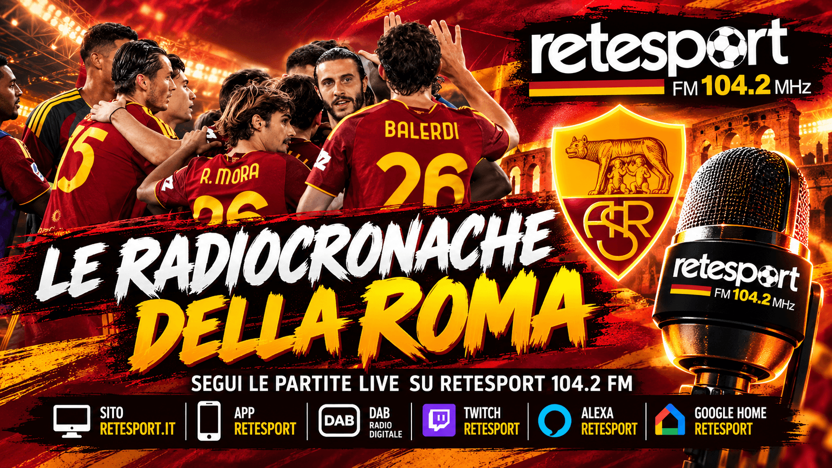 Roma-Slovan, in diretta su Retesport: scopri come seguirci