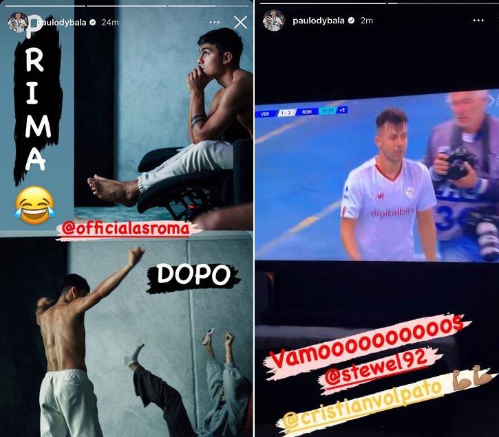 Dybala esulta con i compagni: “Vamos Roma” (FOTO)
